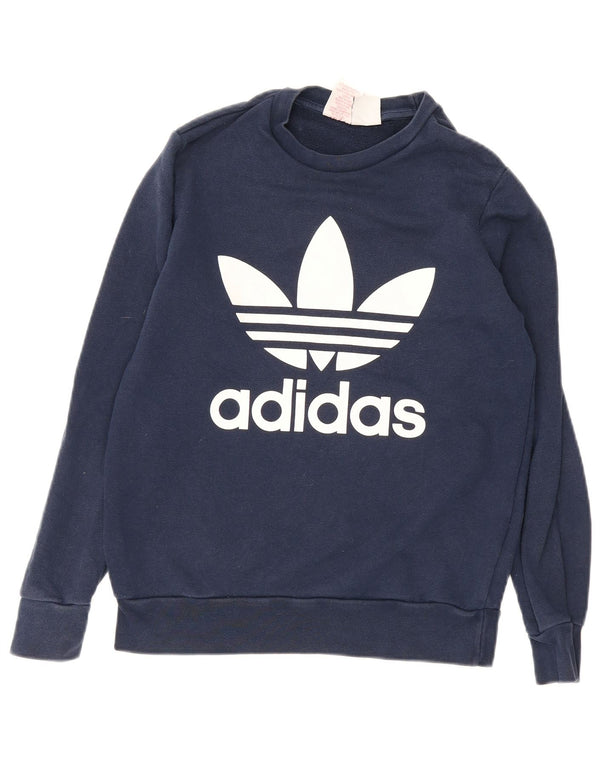 Bluza chłopięca Adidas z grafiką, 13-14 lat, granatowa, bawełniana