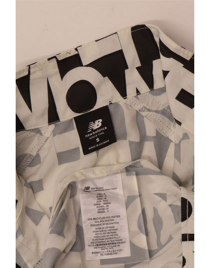 Damska kurtka bomberka New Balance z grafiką, oversize UK 10, mała, biała