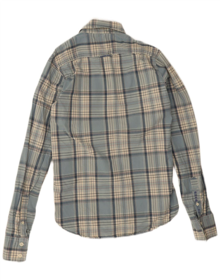 Koszula męska Superdry, bawełniana, w średnią niebieską kratkę