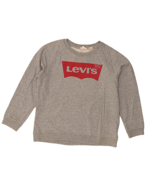 Damska bluza Levi's z grafiką, UK 14, średnia szara, nakrapiana bawełna