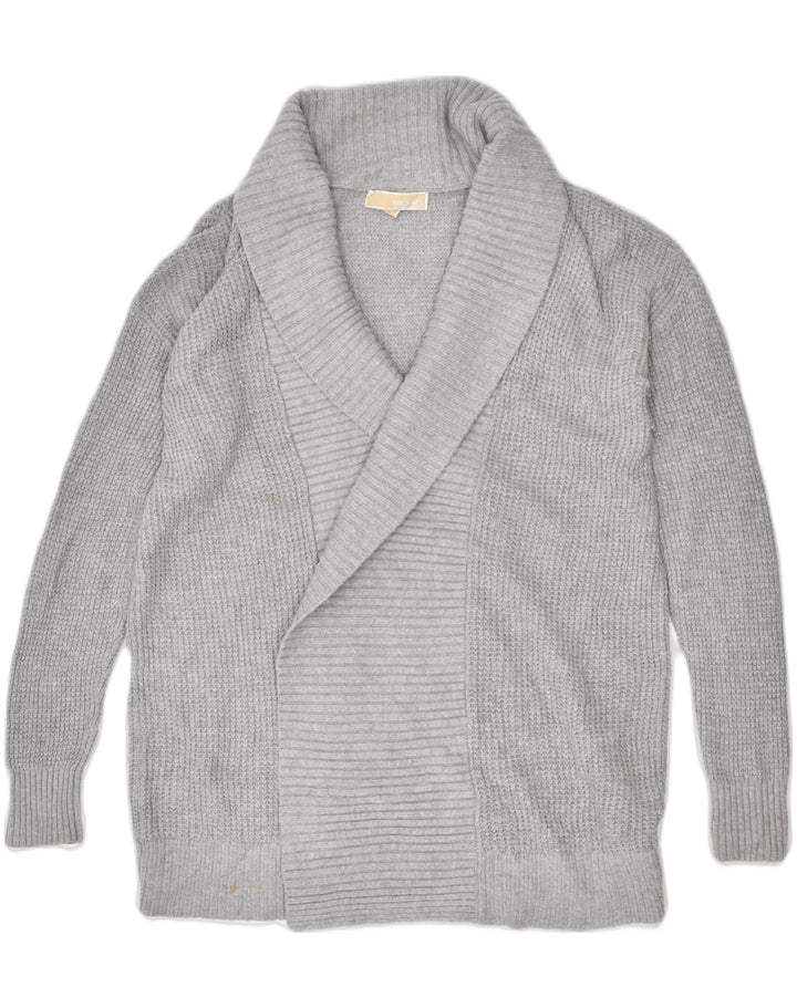 MICHAEL KORS Womens Cardigan Sweater UK 8 Small Grey Nylon | Vintage Michael Kors | Thrift | Second-Hand Michael Kors | Used Clothing | Messina Hembry 