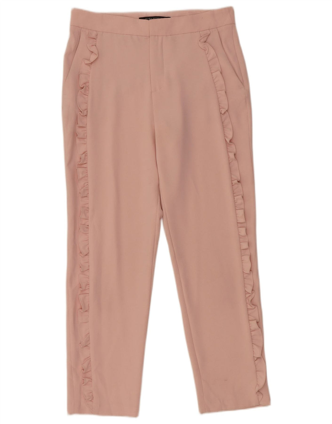 Spodnie damskie Zara Slim Chino, małe, W27 L26, różowy poliester