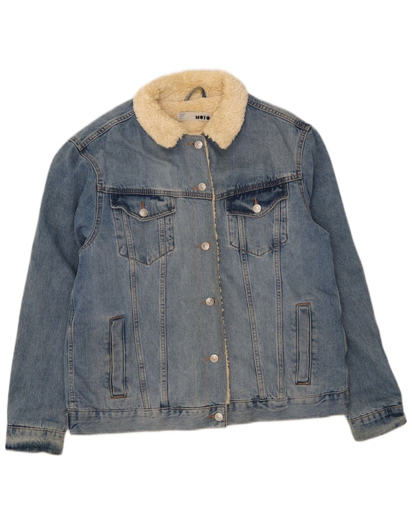 Damska kurtka jeansowa Sherpa Topshop UK 14, duża, niebieska, bawełniana
