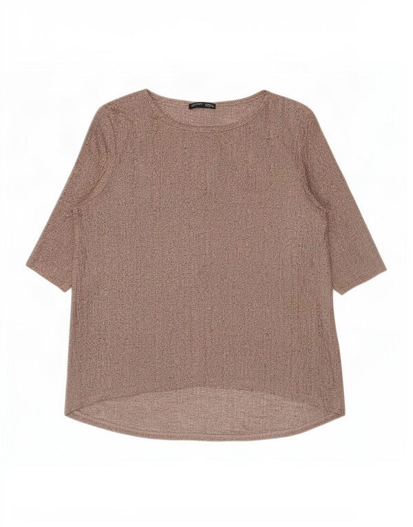 Top damski Zara z rękawem 3/4 UK 10, mały, różowy