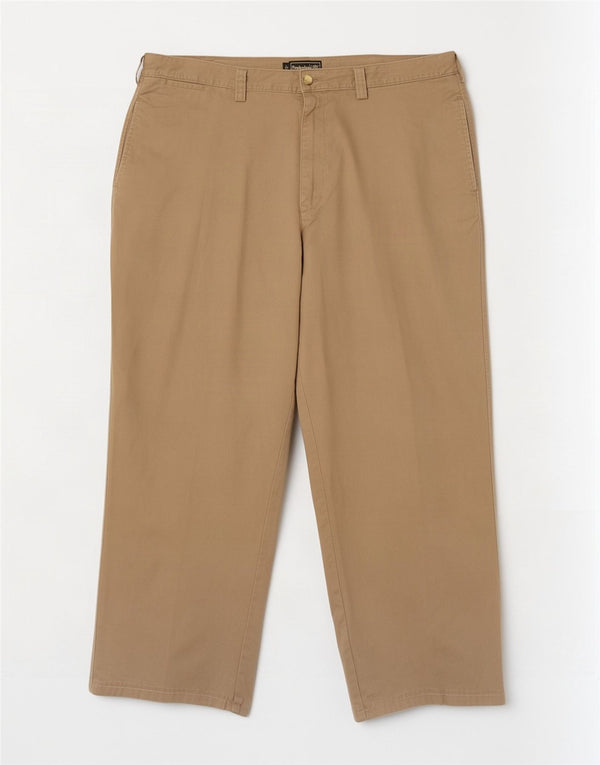 Męskie proste spodnie Chino Timberland W42 L28 Beżowa bawełna