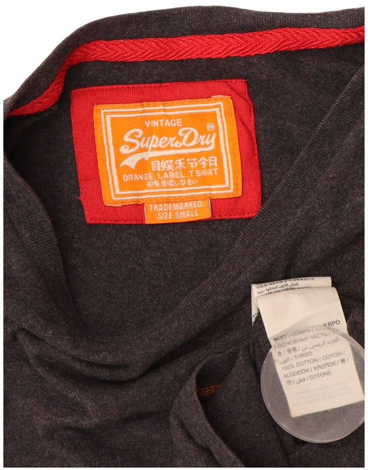 Męski T-shirt Superdry, mały, szary, bawełniany