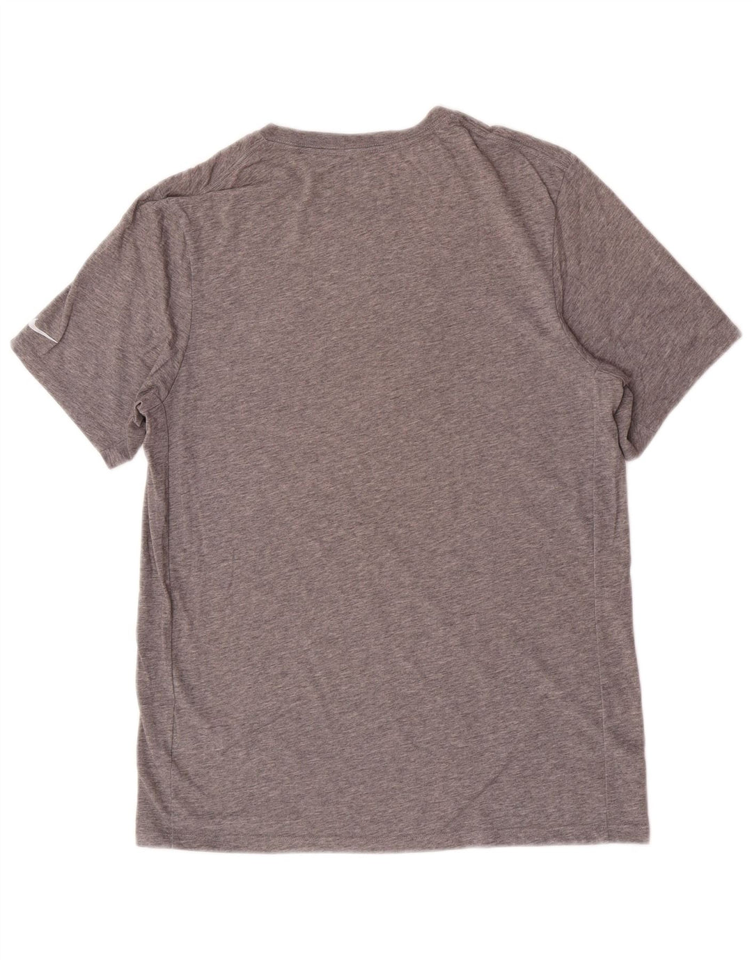 Męski T-shirt z grafiką Nike Dri Fit, średnioszary, bawełniany