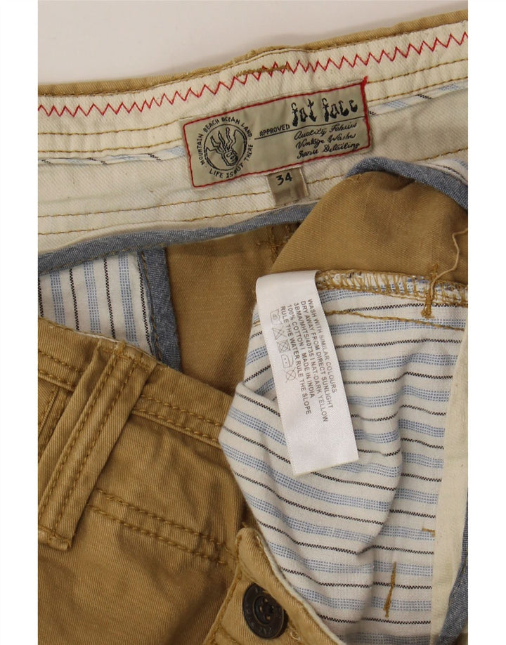 Spodenki męskie Chino FAT FACE W34, duże, beżowe, bawełniane