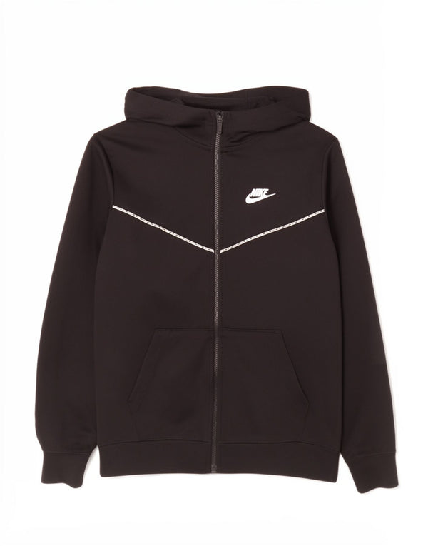 Chłopięcy sweter z kapturem i zamkiem Nike, 13-14 lat, XL, czarny, poliestrowy, sportowy