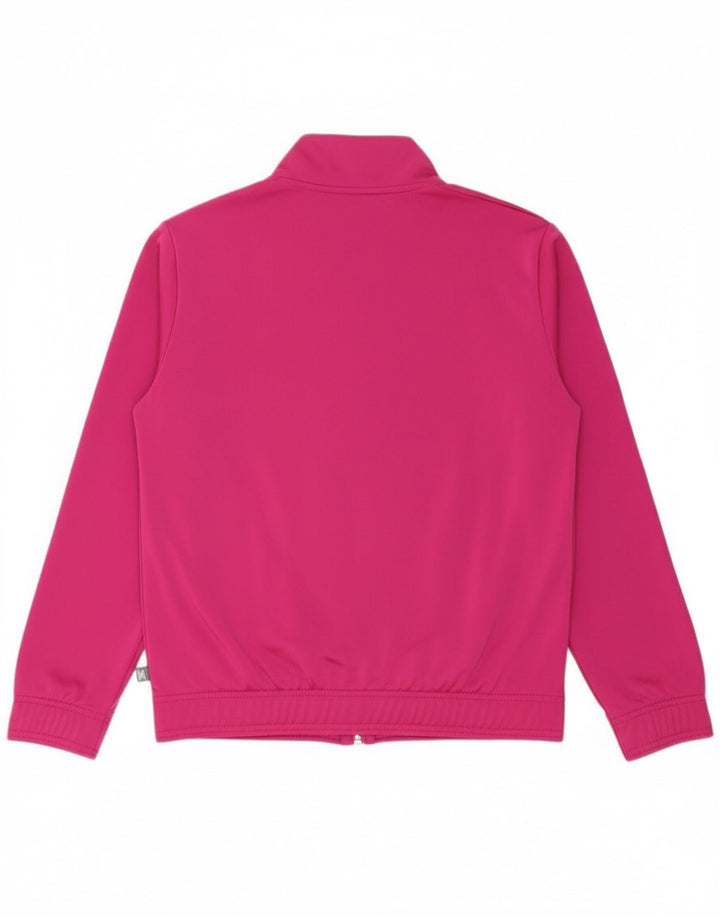 PUMA Womens Oversized Tracksuit Top Jacket UK 10 Small Pink Polyester