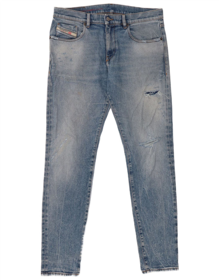 Damskie jeansy Diesel Slim W33 L32 Niebieskie bawełniane
