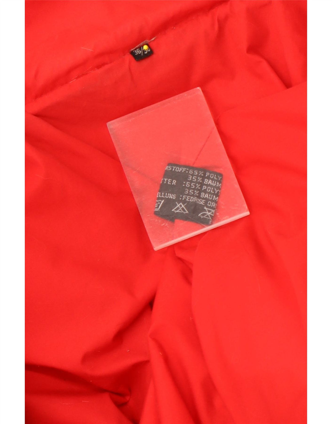 Vintage damski płaszcz oversize z podszewką EU 36/38, mały czerwony poliester