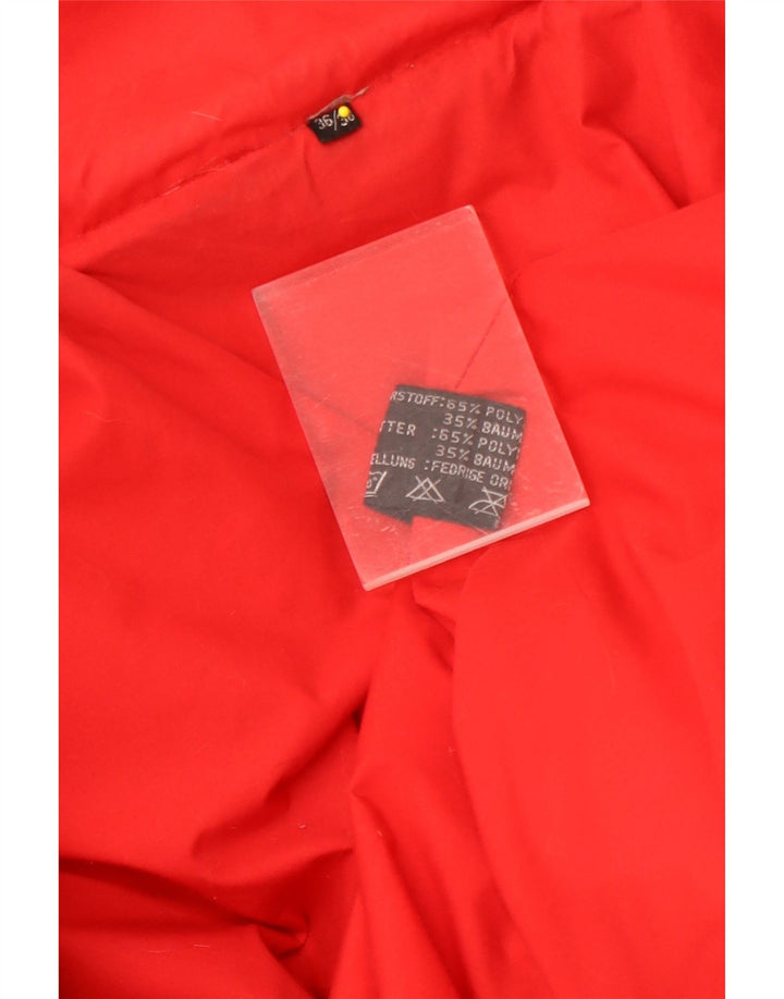 Vintage damski płaszcz oversize z podszewką EU 36/38, mały czerwony poliester