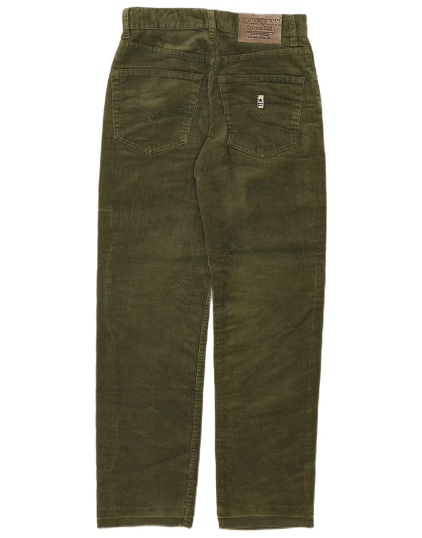 Spodnie damskie UNIFORM proste sztruksowe W29 L28 bawełna khaki