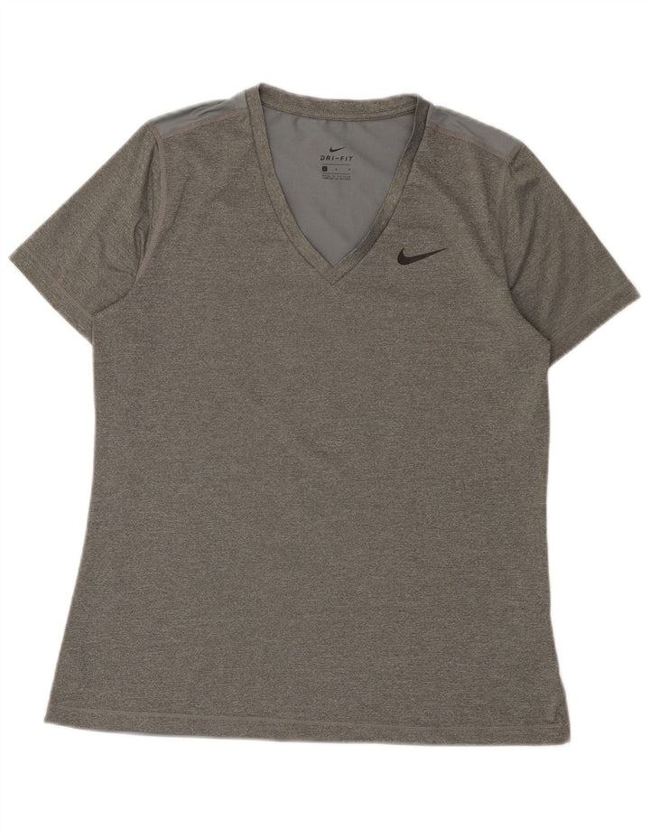 T-shirt damski Nike Dri Fit Top UK 14, duży, szary poliester