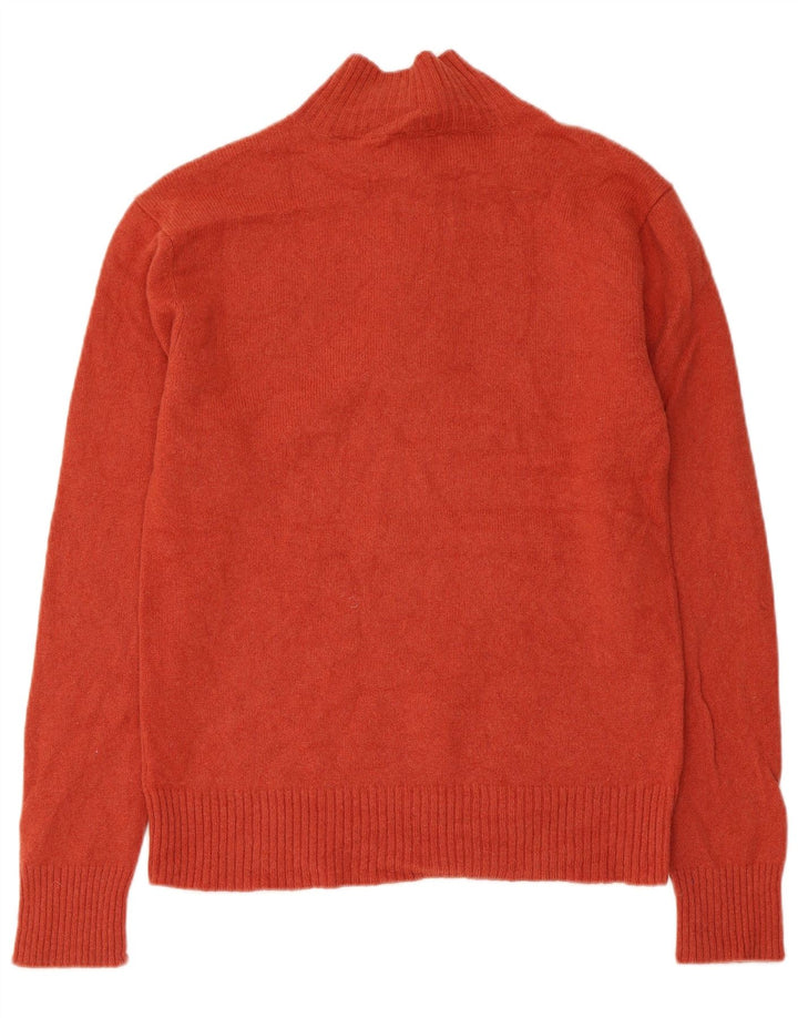 Męski sweter Timberland z zamkiem błyskawicznym, duży, pomarańczowy, z owczej wełny