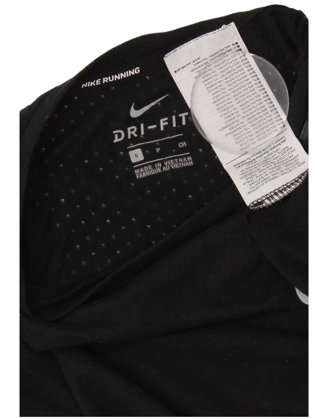 Męski T-shirt do biegania Nike, mały, czarny poliester