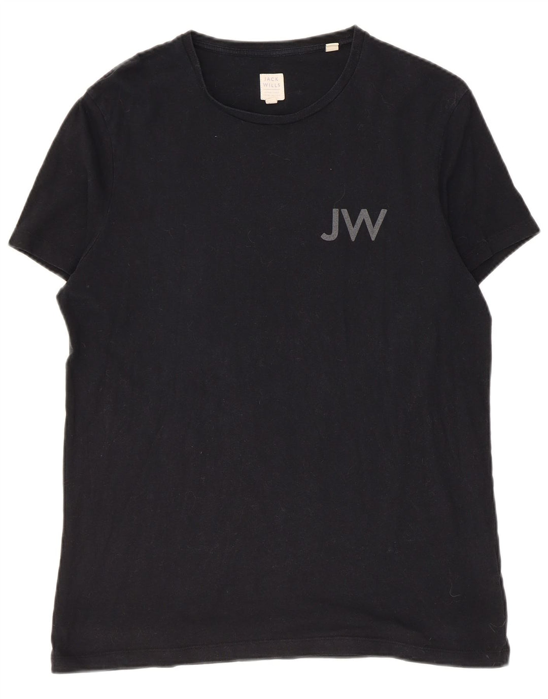 Męski T-shirt z grafiką Jack Wills, mały, czarny, bawełniany