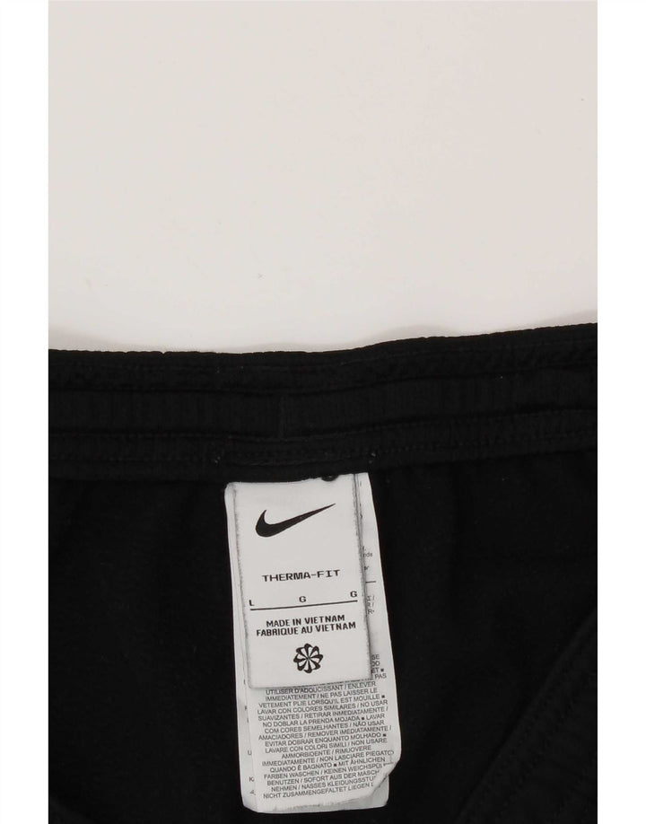 Męskie spodnie dresowe Nike Therma-Fit, duże, czarne, poliestrowe