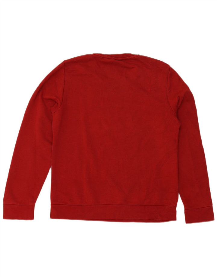 Damska bluza ADIDAS Graphic Jumper UK 8/10 Mała bordowa bawełna