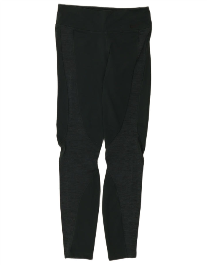 Damskie legginsy NIKE Dri Fit UK 12, średni zielony nylon