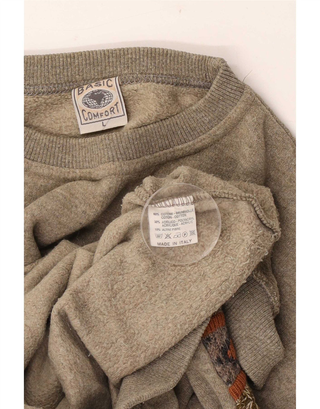 Męska bluza z grafiką w stylu vintage, duża, szara, geometryczna bawełna