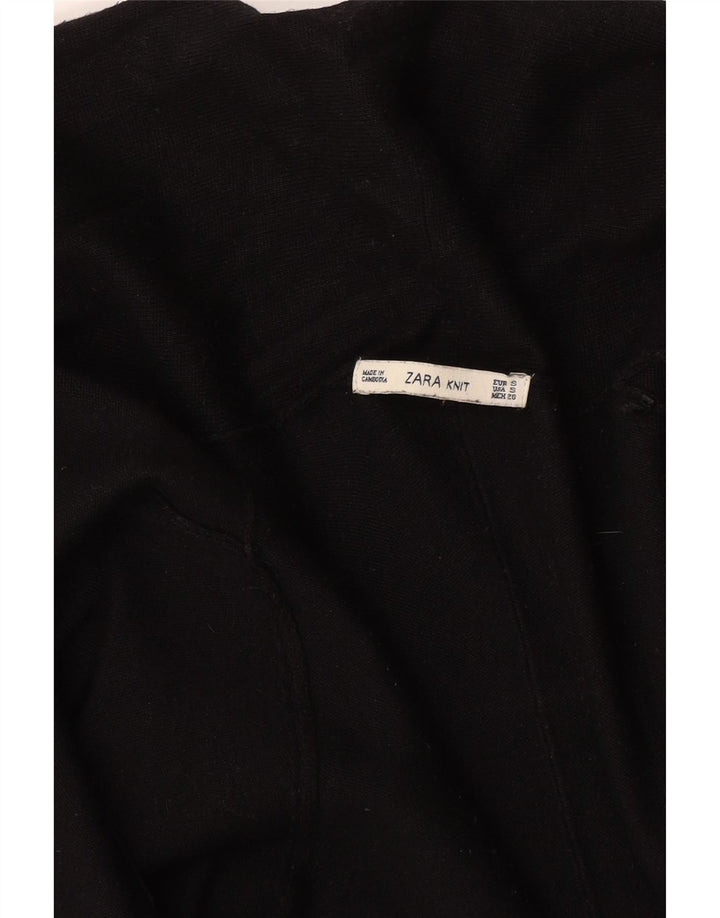 Sweter damski Zara z otwartym kardiganem UK 8, mały, czarny