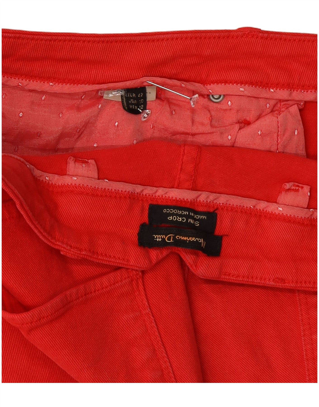 Jeansy damskie Massimo Dutti Slim Fit EU 42 Large W32 L28 Red