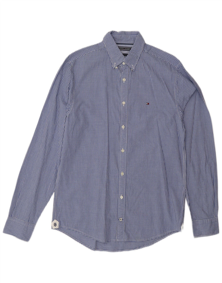 Męska koszula Tommy Hilfiger New York Fit w kolorze średnioniebieskim, bawełniana w kratkę