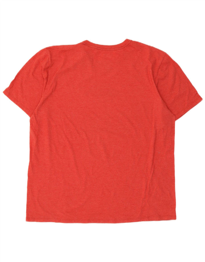 Męski T-shirt z grafiką Hurley, duży, czerwony, poliester