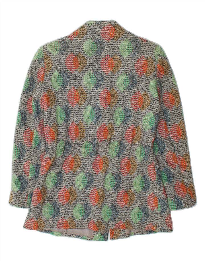 VINTAGE Womens 3 Button Blazer Jacket IT 42 Medium Multicoloured Geometric Vintage Vintage and Second-Hand Vintage from Messina Hembry 