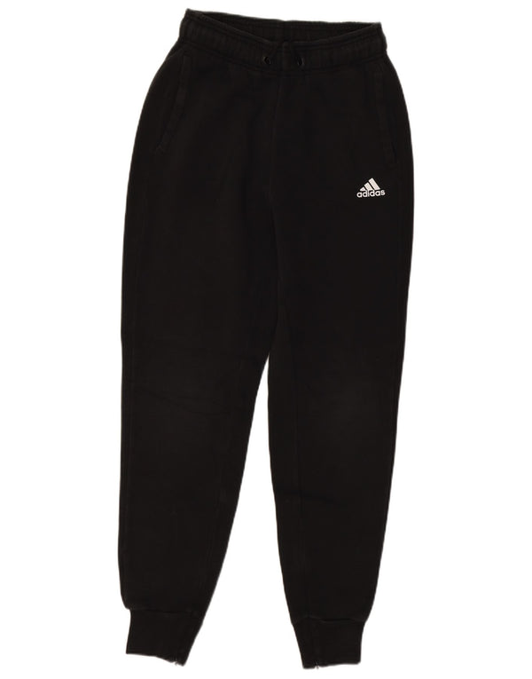 Damskie spodnie dresowe Adidas Graphic Joggers UK 0/2 XS Czarna bawełna