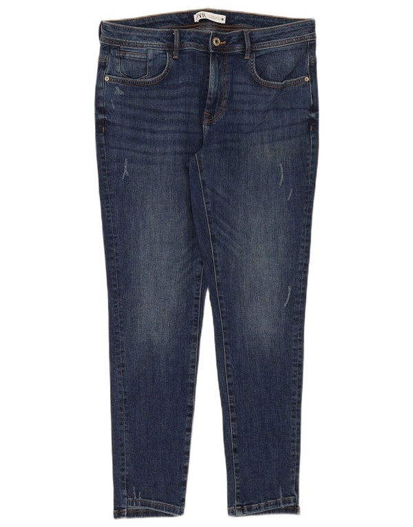 Damskie jeansy skinny Zara EU 42 Large W32 L28 Niebieskie bawełniane
