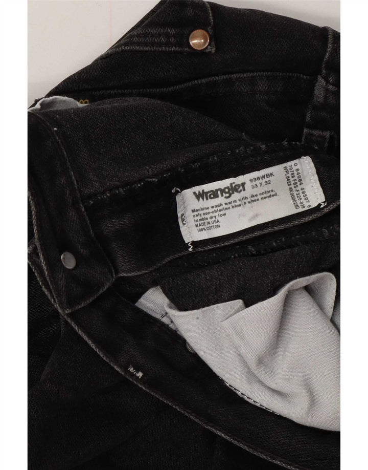 Męskie proste dżinsy Wrangler W33 L32, szara bawełna