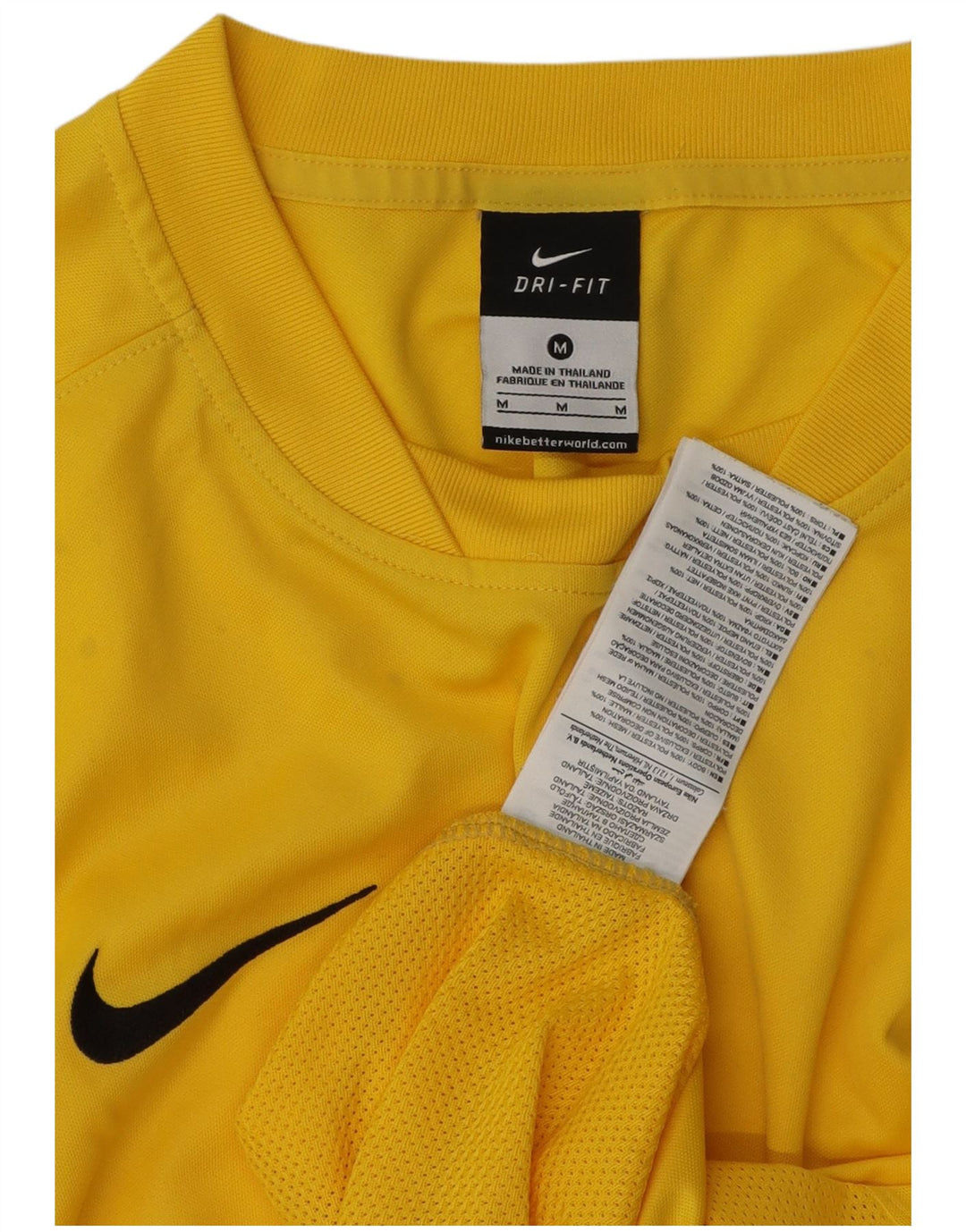 Męska koszulka Nike Dri Fit Top, średni żółty poliester