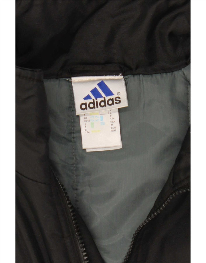 Męska wyściełana kurtka z kapturem Adidas Graphic UK 38/40 Średni czarny poliester