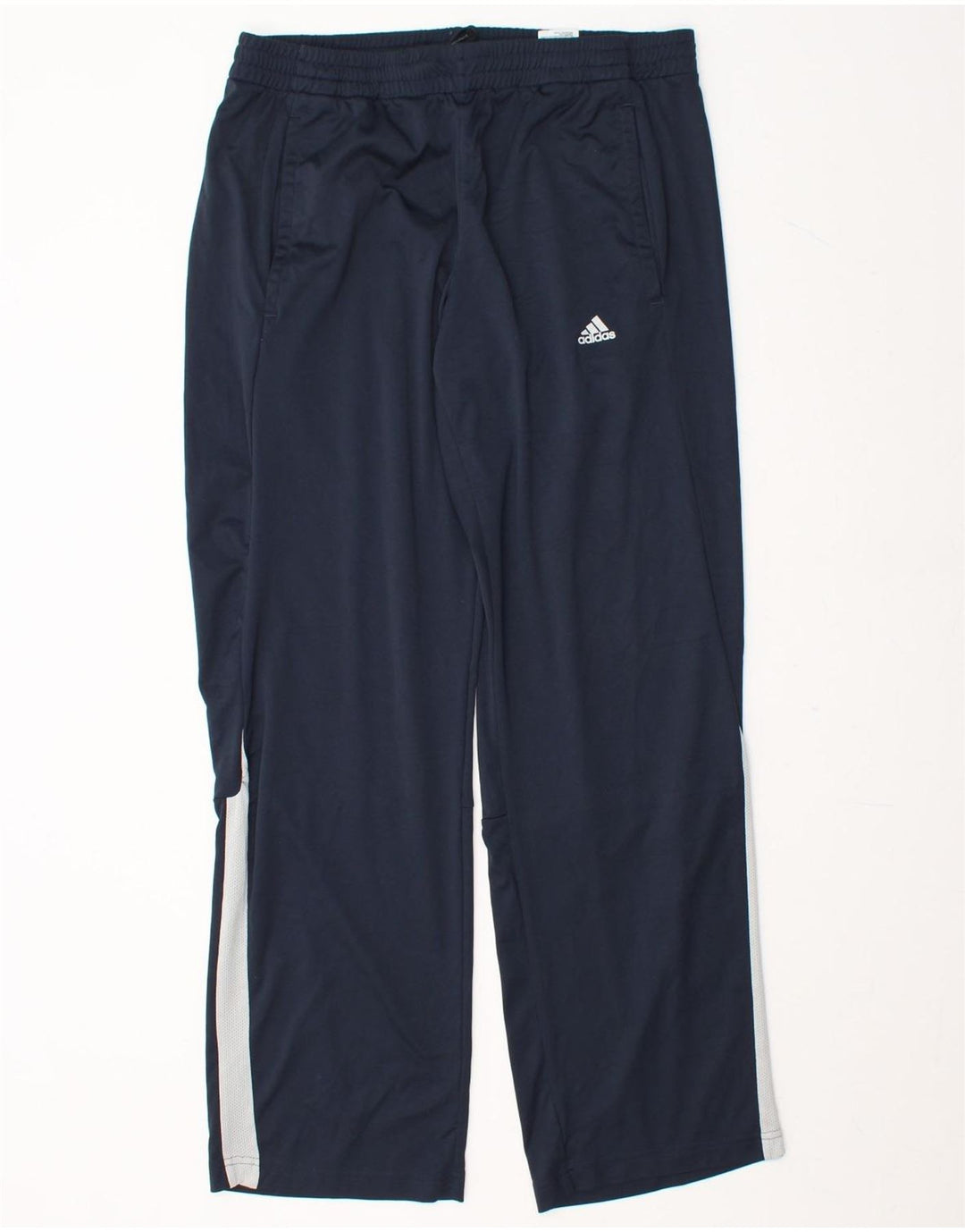 ADIDAS Mens Climalite Tracksuit Trousers Large Navy Blue Colourblock Vintage Adidas and Second-Hand Adidas from Messina Hembry 