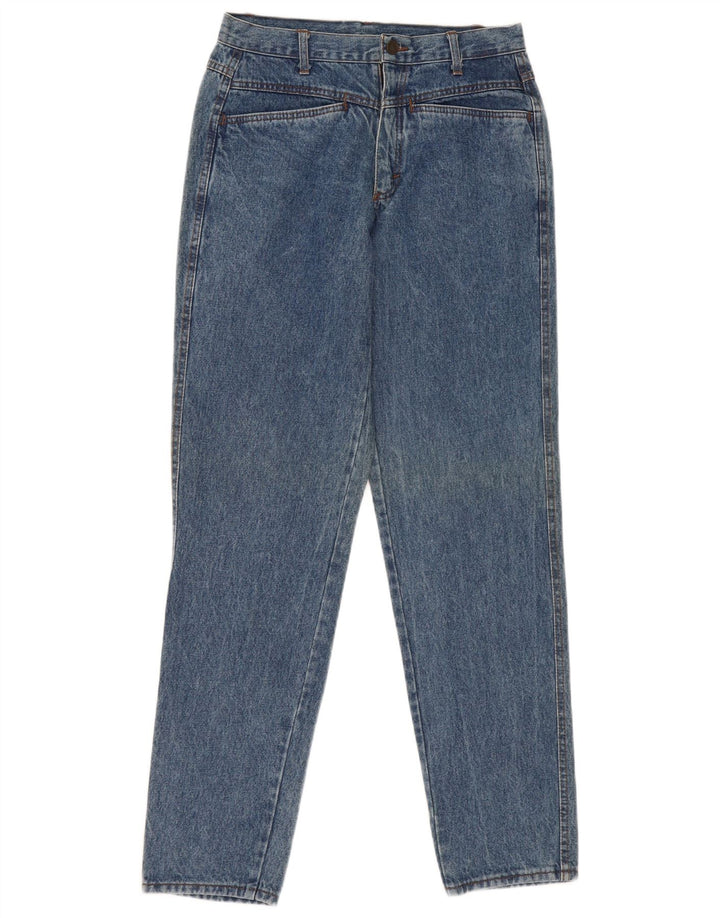 Vintage damskie jeansy slim W30 L33 niebieskie