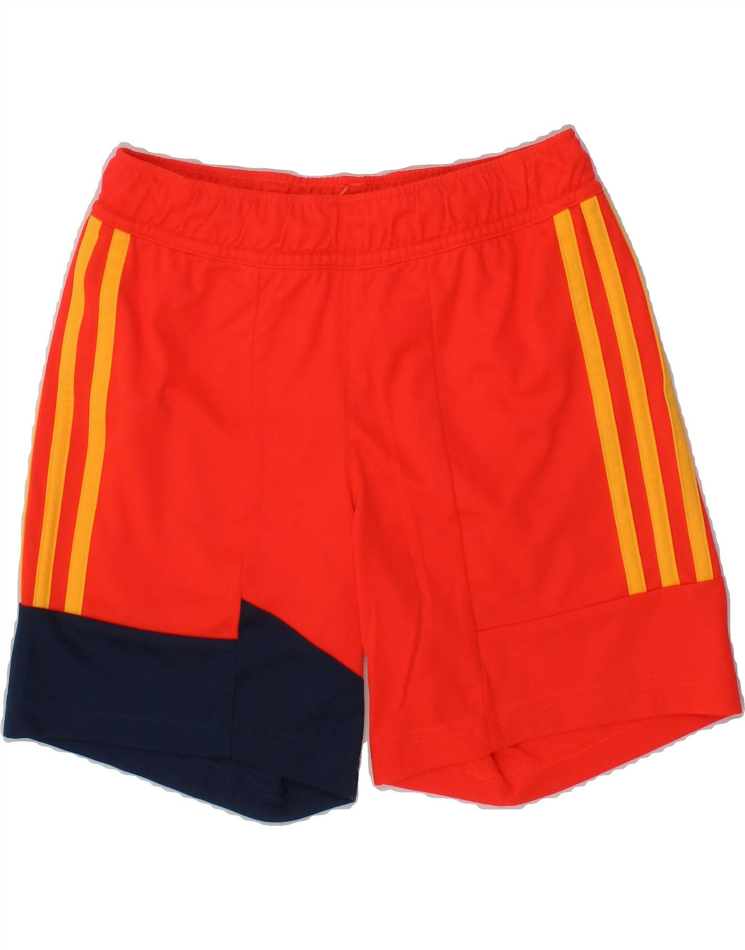 ADIDAS Boys Climalite Sport Shorts 7-8 Years  Red Colourblock Polyester Vintage Adidas and Second-Hand Adidas from Messina Hembry 