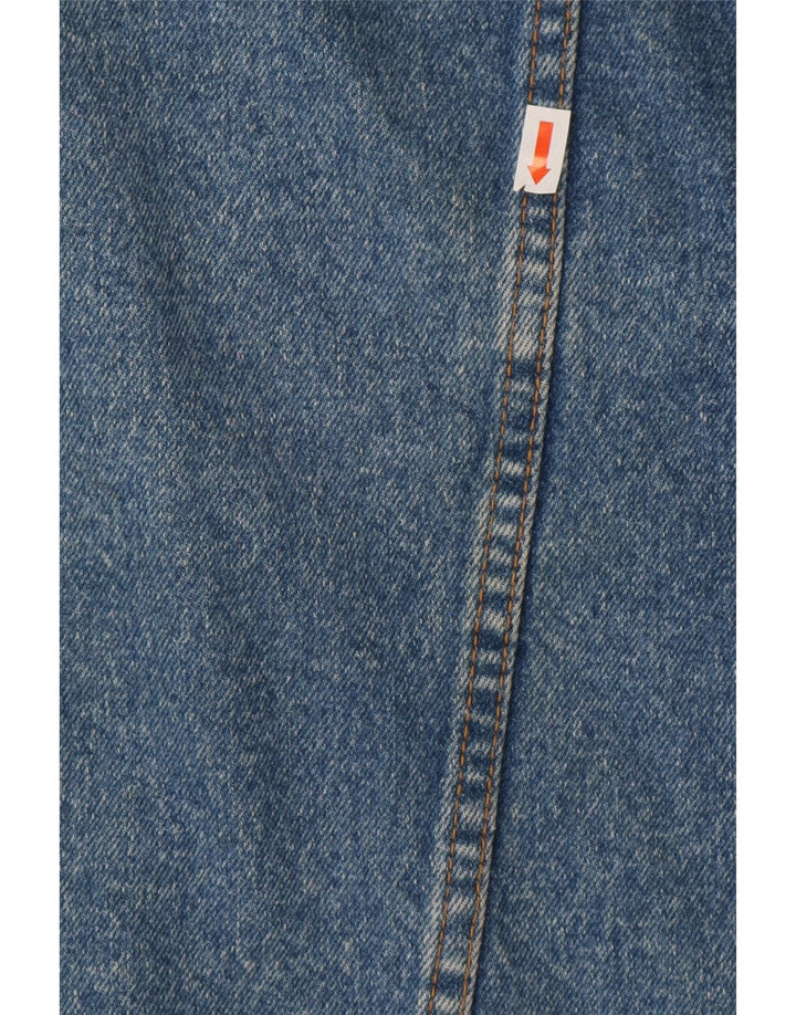 Vintage damska kurtka dżinsowa oversize UK 14, średnia niebieska bawełna