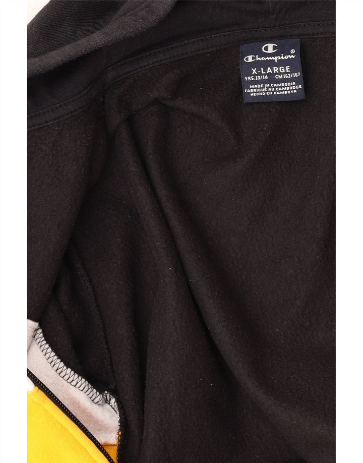 Chłopięcy sweter z kapturem i zamkiem CHAMPION 13-14 lat XL, granatowy, blok kolorów