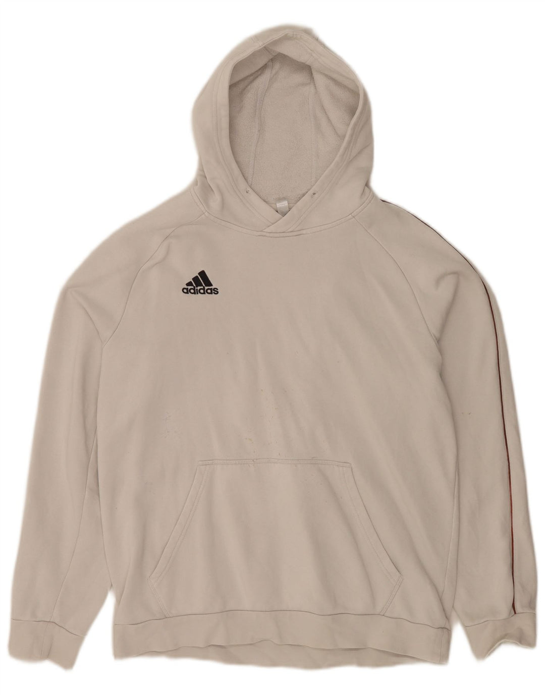Adidas Męski sweter z kapturem, duży, biały, bawełniany