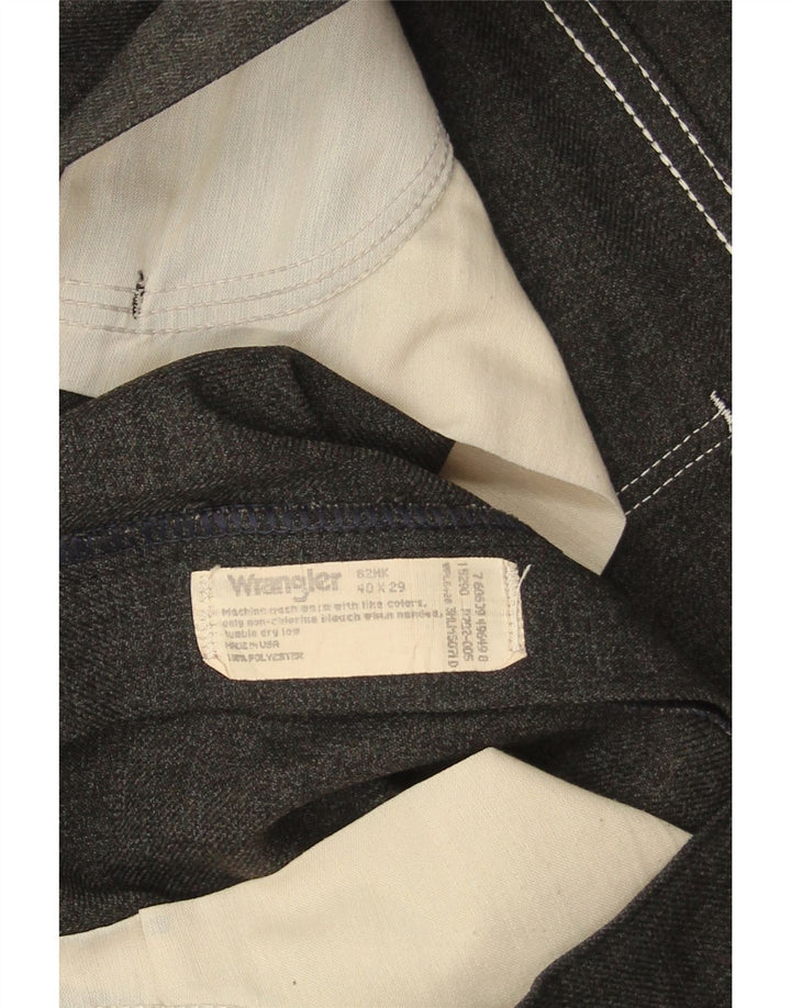 WRANGLER Mens Straight Casual Trousers W40 L29 Grey Polyester