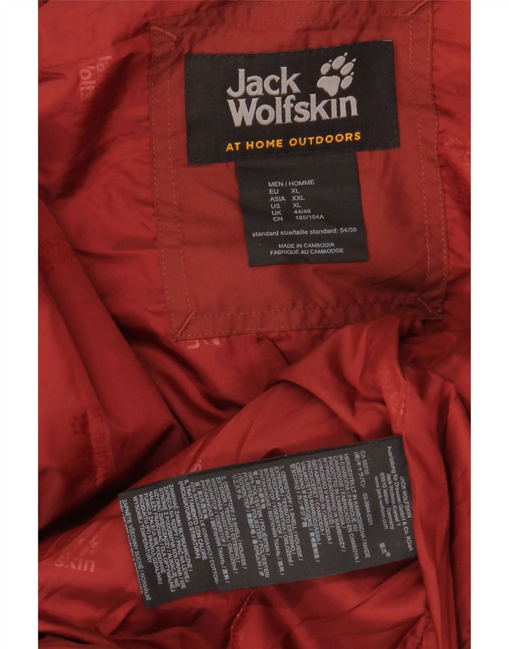 Męska wyściełana kamizelka JACK WOLFSKIN UK 44/46 XL, bordowy poliester
