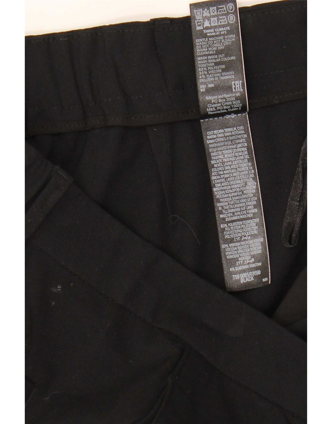 Spodnie damskie Marks & Spencer Slim Chino UK 12 Medium W31 L26 Czarne