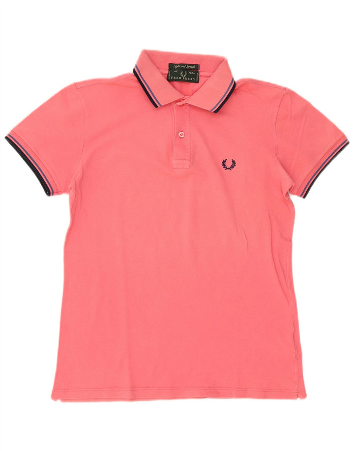 Męska lekka i elastyczna koszulka polo Fred Perry, mała, różowa, bawełniana