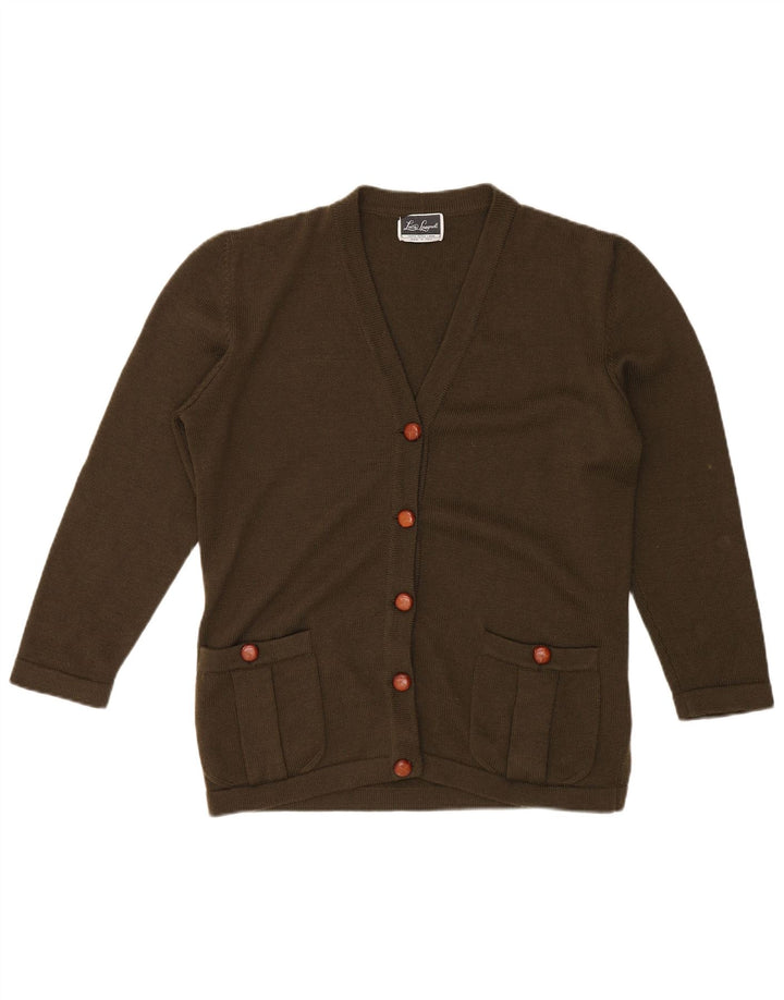 LUISA SPAGNOLI Damski sweter kardigan UK 18 XL, wełna khaki