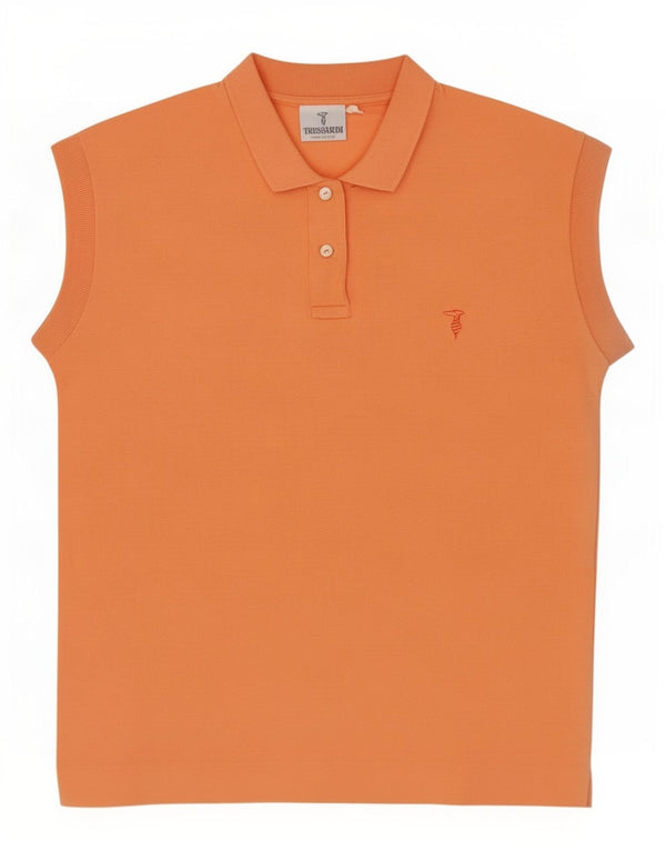 Damska koszulka polo Trussardi UK 10, mała, pomarańczowa, bawełniana