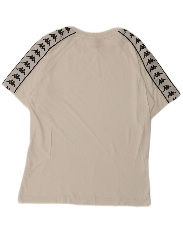 Męski T-shirt z grafiką Kappa, mały, biały