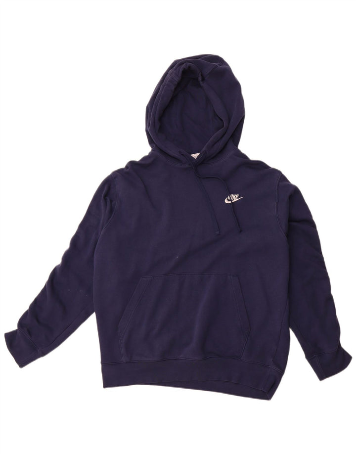 Męski sweter z kapturem Nike z grafiką, duży, granatowy, bawełniany